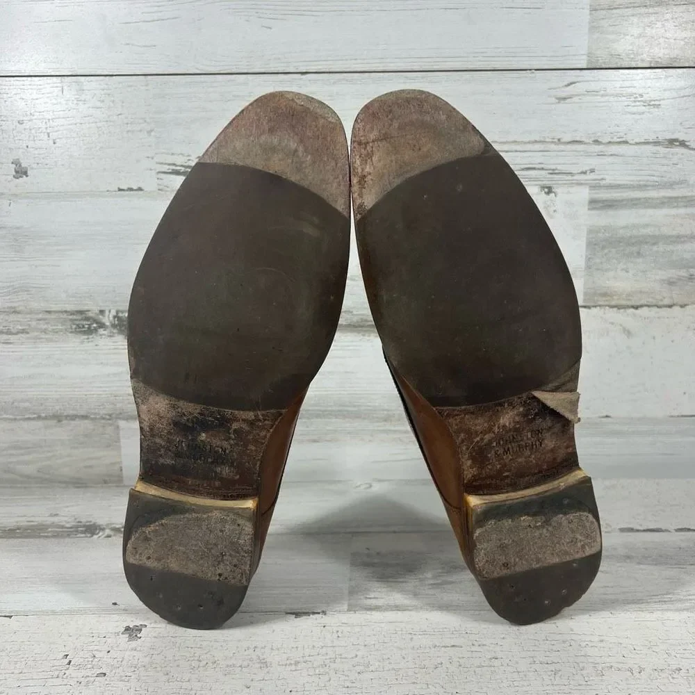 Johnston & Murphy Mens McClain Leather Monk Strap Buckle Derby Shoes Size‎ 11.5